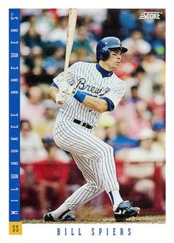 #88 Bill Spiers - Milwaukee Brewers - 1993 Score Baseball
