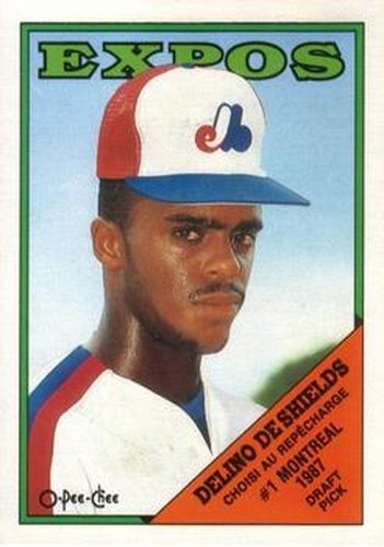 #88 Delino DeShields - Montreal Expos - 1988 O-Pee-Chee Baseball