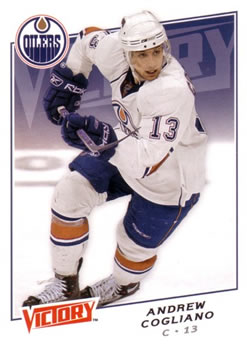 #121 Andrew Cogliano - Edmonton Oilers - 2008-09 Upper Deck Victory Hockey