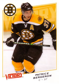 #178 Patrice Bergeron - Boston Bruins - 2008-09 Upper Deck Victory Hockey