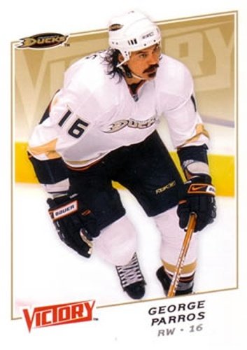 #198 George Parros - Anaheim Ducks - 2008-09 Upper Deck Victory Hockey