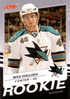 #213 Mike Iggulden - San Jose Sharks - 2008-09 Upper Deck Victory Hockey
