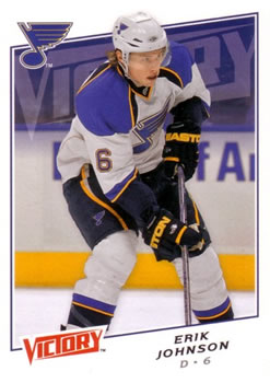 #29 Erik Johnson - St. Louis Blues - 2008-09 Upper Deck Victory Hockey