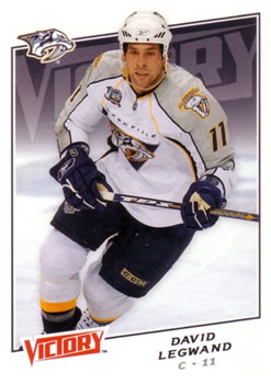 #85 David Legwand - Nashville Predators - 2008-09 Upper Deck Victory Hockey