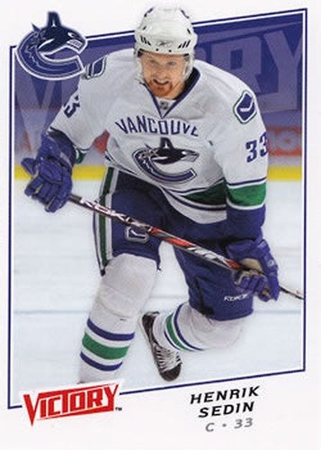 #9 Henrik Sedin - Vancouver Canucks - 2008-09 Upper Deck Victory Hockey