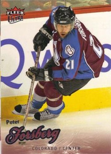 #131 Peter Forsberg - Colorado Avalanche - 2008-09 Ultra Hockey