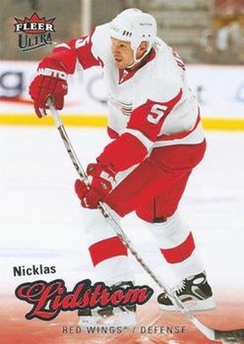 #144 Nicklas Lidstrom - Detroit Red Wings - 2008-09 Ultra Hockey