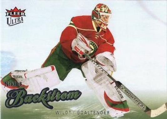 #165 Niklas Backstrom - Minnesota Wild - 2008-09 Ultra Hockey
