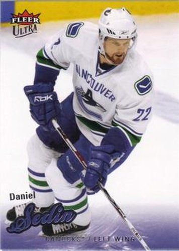 #195 Daniel Sedin - Vancouver Canucks - 2008-09 Ultra Hockey