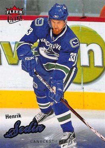 #200 Henrik Sedin - Vancouver Canucks - 2008-09 Ultra Hockey