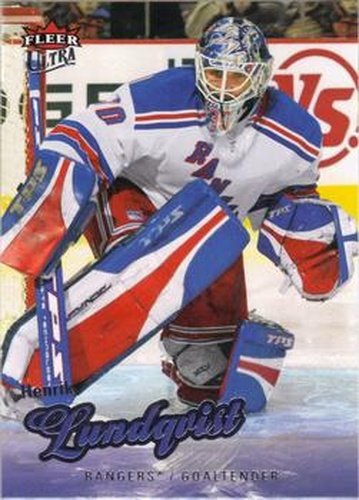 #53 Henrik Lundqvist - New York Rangers - 2008-09 Ultra Hockey