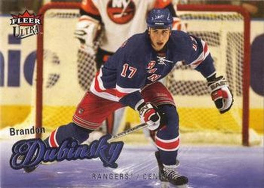 #58 Brandon Dubinsky - New York Rangers - 2008-09 Ultra Hockey