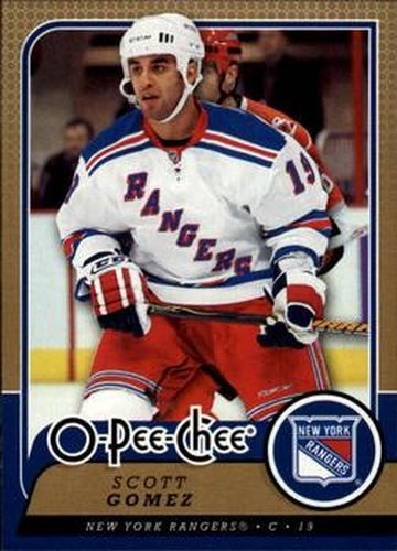 #102 Scott Gomez - New York Rangers - 2008-09 O-Pee-Chee Hockey