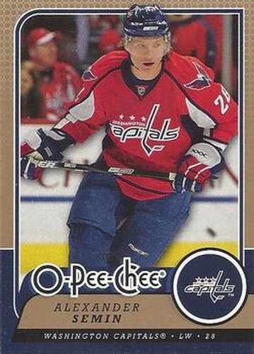 #108 Alexander Semin - Washington Capitals - 2008-09 O-Pee-Chee Hockey