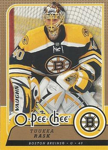 #112 Tuukka Rask - Boston Bruins - 2008-09 O-Pee-Chee Hockey