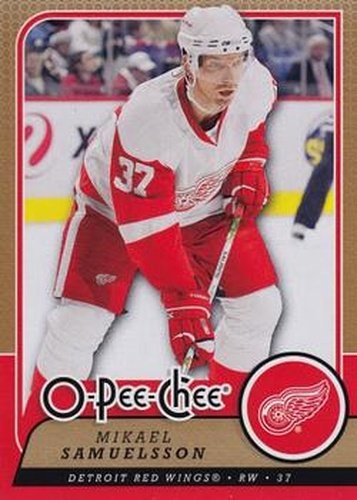 #114 Mikael Samuelsson - Detroit Red Wings - 2008-09 O-Pee-Chee Hockey