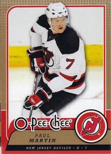 #120 Paul Martin - New Jersey Devils - 2008-09 O-Pee-Chee Hockey