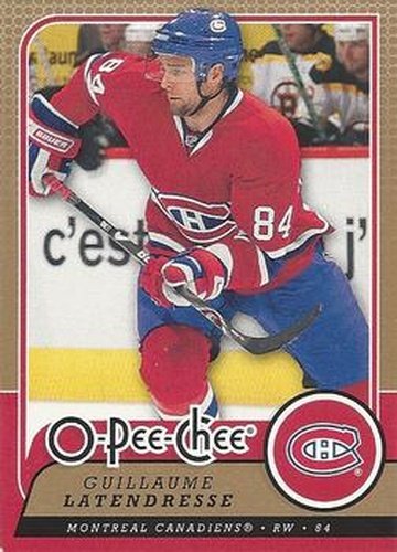 #121 Guillaume Latendresse - Montreal Canadiens - 2008-09 O-Pee-Chee Hockey