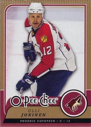 #123 Olli Jokinen - Phoenix Coyotes - 2008-09 O-Pee-Chee Hockey