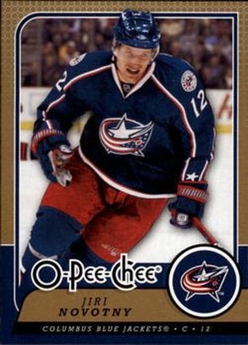 #126 Jiri Novotny - Columbus Blue Jackets - 2008-09 O-Pee-Chee Hockey