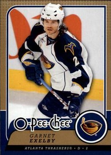 #130 Garnet Exelby - Atlanta Thrashers - 2008-09 O-Pee-Chee Hockey