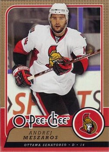 #138 Andrej Meszaros - Ottawa Senators - 2008-09 O-Pee-Chee Hockey