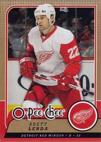 #145 Brett Lebda - Detroit Red Wings - 2008-09 O-Pee-Chee Hockey