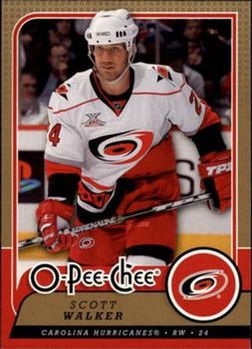 #148 Scott Walker - Carolina Hurricanes - 2008-09 O-Pee-Chee Hockey