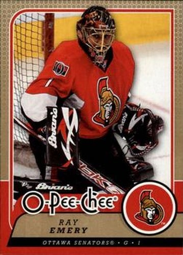 #156 Ray Emery - Ottawa Senators - 2008-09 O-Pee-Chee Hockey