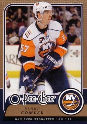 #158 Blake Comeau - New York Islanders - 2008-09 O-Pee-Chee Hockey