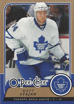 #166 Matt Stajan - Toronto Maple Leafs - 2008-09 O-Pee-Chee Hockey