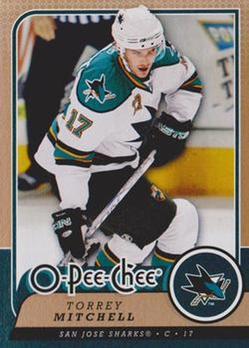 #174 Torrey Mitchell - San Jose Sharks - 2008-09 O-Pee-Chee Hockey