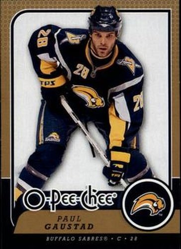 #182 Paul Gaustad - Buffalo Sabres - 2008-09 O-Pee-Chee Hockey