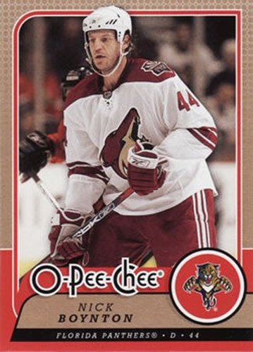 #207 Nick Boynton - Florida Panthers - 2008-09 O-Pee-Chee Hockey