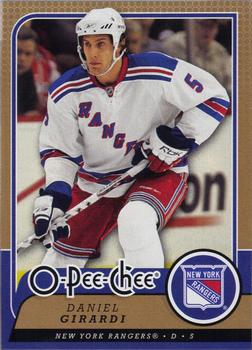 #208 Daniel Girardi - New York Rangers - 2008-09 O-Pee-Chee Hockey