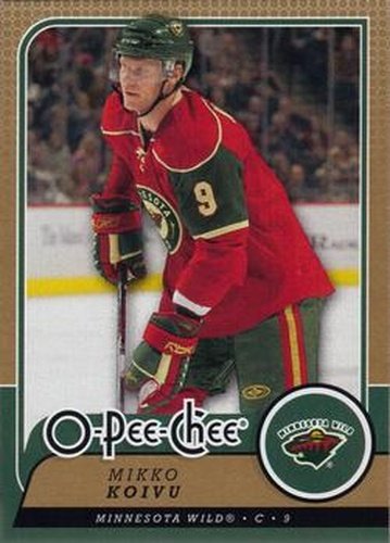 #212 Mikko Koivu - Minnesota Wild - 2008-09 O-Pee-Chee Hockey