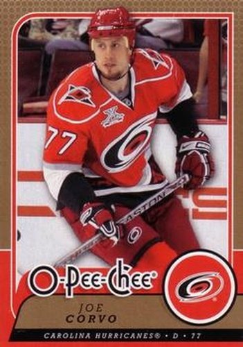 #218 Joe Corvo - Carolina Hurricanes - 2008-09 O-Pee-Chee Hockey