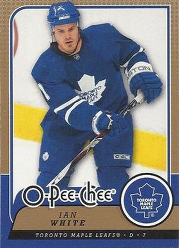 #221 Ian White - Toronto Maple Leafs - 2008-09 O-Pee-Chee Hockey