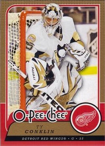 #224 Ty Conklin - Detroit Red Wings - 2008-09 O-Pee-Chee Hockey