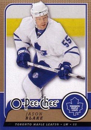 #240 Jason Blake - Toronto Maple Leafs - 2008-09 O-Pee-Chee Hockey