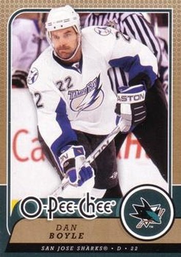 #241 Dan Boyle - San Jose Sharks - 2008-09 O-Pee-Chee Hockey