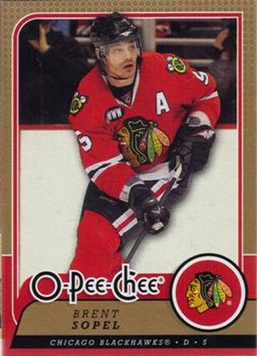 #267 Brent Sopel - Chicago Blackhawks - 2008-09 O-Pee-Chee Hockey