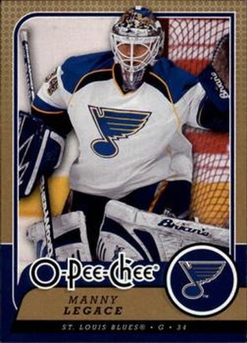 #281 Manny Legace - St. Louis Blues - 2008-09 O-Pee-Chee Hockey