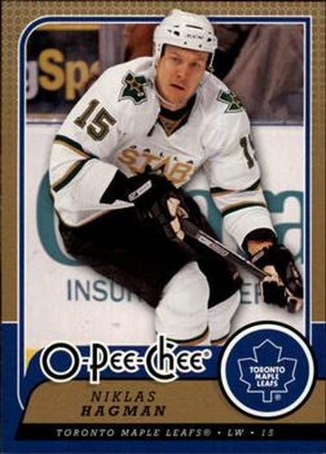 #291 Niklas Hagman - Toronto Maple Leafs - 2008-09 O-Pee-Chee Hockey