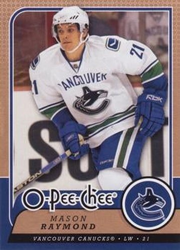 #297 Mason Raymond - Vancouver Canucks - 2008-09 O-Pee-Chee Hockey