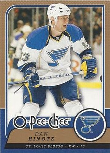 #2 Dan Hinote - St. Louis Blues - 2008-09 O-Pee-Chee Hockey