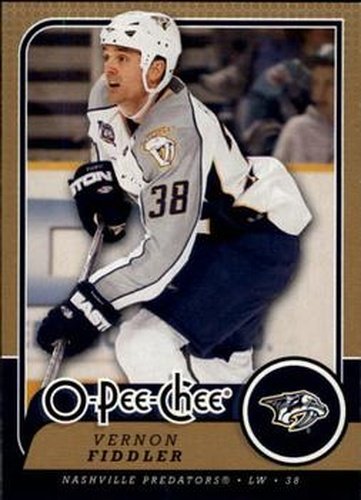 #305 Vernon Fiddler - Nashville Predators - 2008-09 O-Pee-Chee Hockey