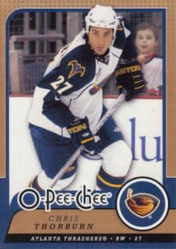 #308 Chris Thorburn - Atlanta Thrashers - 2008-09 O-Pee-Chee Hockey