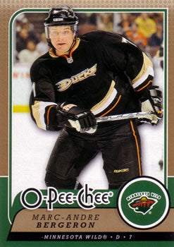 #31 Marc-Andre Bergeron - Minnesota Wild - 2008-09 O-Pee-Chee Hockey