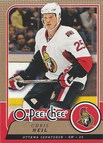 #320 Chris Neil - Ottawa Senators - 2008-09 O-Pee-Chee Hockey
